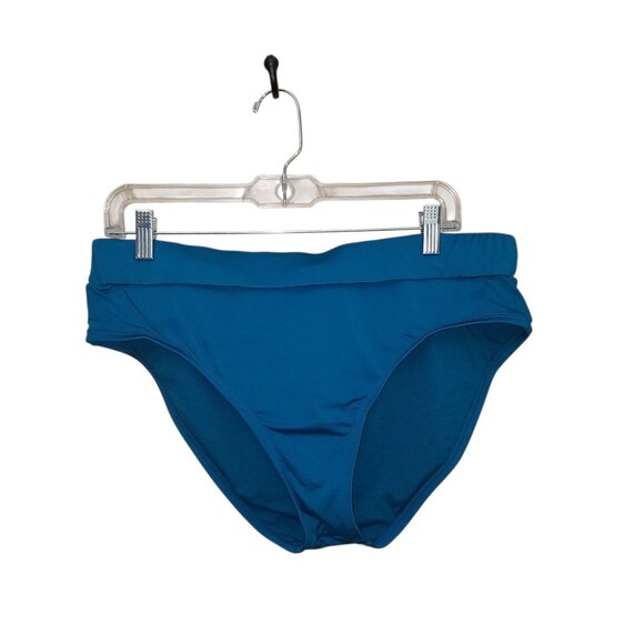 Time & Tru Womens Turquoise Teal  High Waist XL Bikini Bottoms Swimming Size XL - Picture 1 of 9